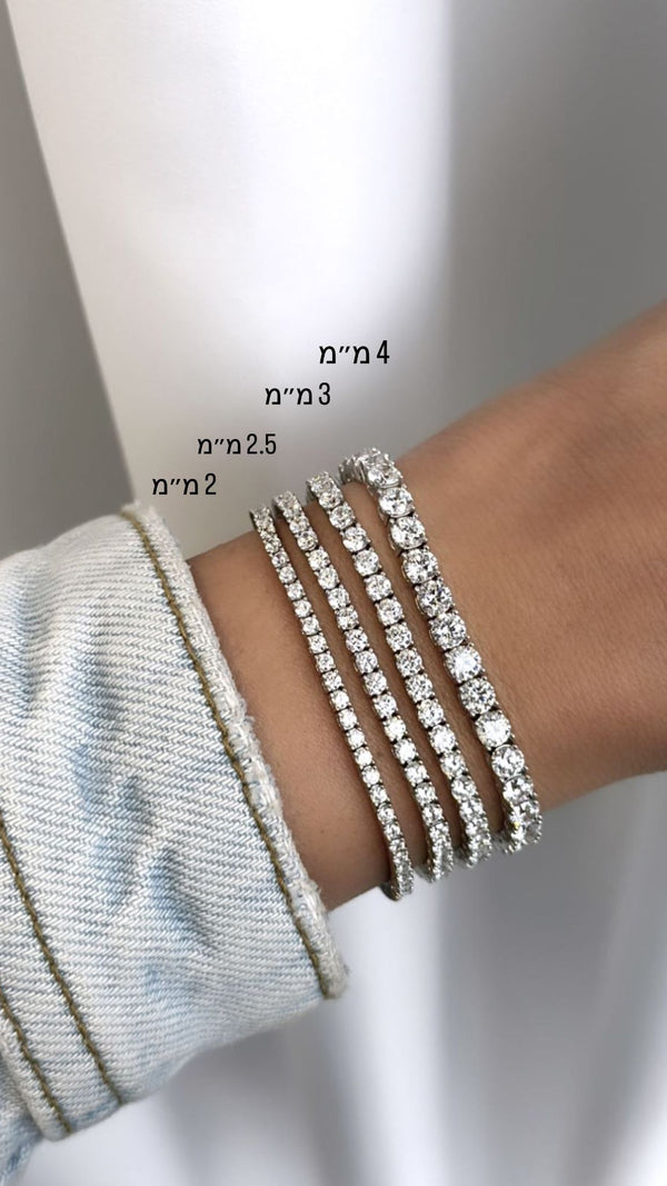 צמיד טניס כסף 925